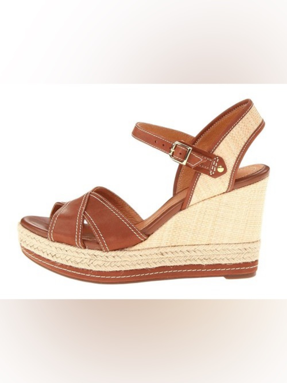 Clarks Indigo Amelia Air Wedge Sandals Women’s 9 Brown Leather Espadrille Boho